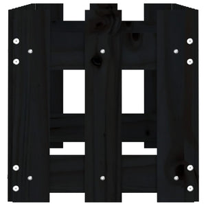 Hochbeet Latten-Design Schwarz 100x30x30cm