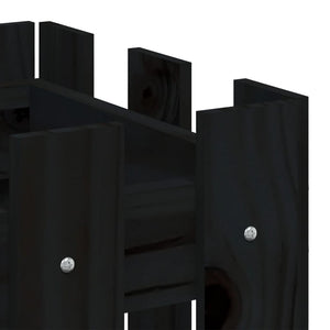 Hochbeet Latten-Design Schwarz 100x30x30cm