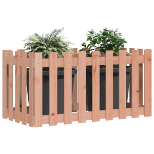 vidaXL Carré potager en bois de douglas avec clôture, 100x50x70 cm