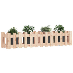 vidaXL Carré potager en bois de pin massif design palissade 150x30x30 cm