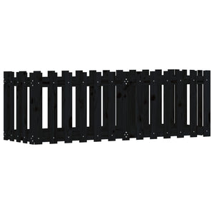 Hochbeet Schwarz 150x50x50 cm Kiefer Massivholz