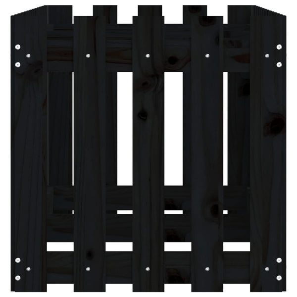 Hochbeet Schwarz 150x50x50 cm Kiefer Massivholz