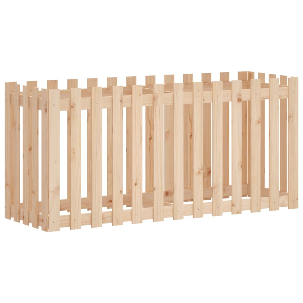 Hochbeet 150x50cm Kiefer Holz Lattenzaun Design