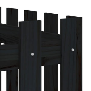 Hochbeet Schwarz 150x50x70cm Kiefer Massivholz