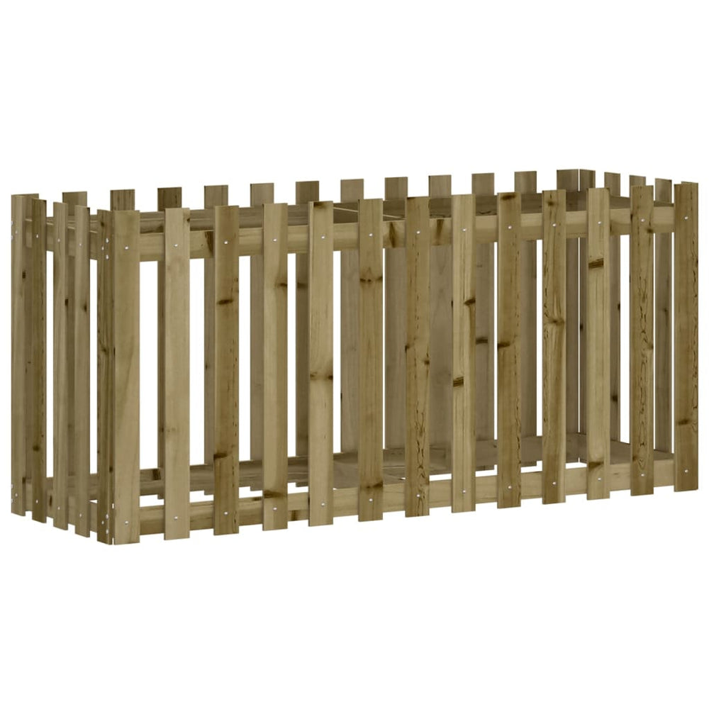 Hochbeet Lattenzaun Design 150x50x70cm