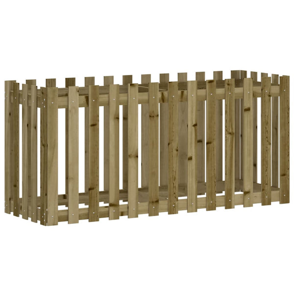 Hochbeet Lattenzaun Design 150x50x70cm