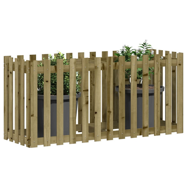 Hochbeet Lattenzaun Design 150x50x70cm