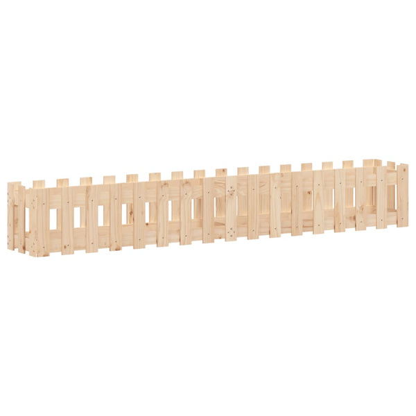vidaXL Carré potager avec palissade 200x30x30 cm Bois de pin massif