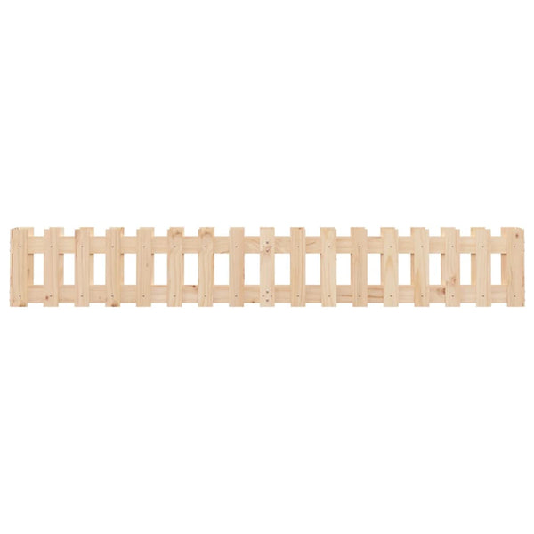 vidaXL Carré potager avec palissade 200x30x30 cm Bois de pin massif
