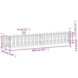 Weißes Hochbeet 200 cm Kieferholz