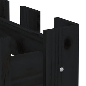 Schwarzes Hochbeet 200x30x30cm Kiefer Massivholz