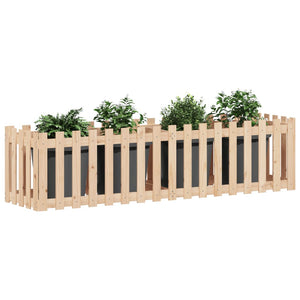 Hochbeet Lattenzaun 200x50x50 cm Kiefer Massivholz