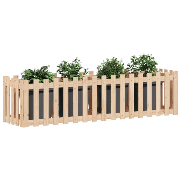 Hochbeet Lattenzaun 200x50x50 cm Kiefer Massivholz