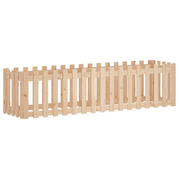 Hochbeet Lattenzaun 200x50x50 cm Kiefer Massivholz