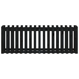 Hochbeet Latten-Design Schwarz 200x50x70cm