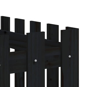 Hochbeet Latten-Design Schwarz 200x50x70cm
