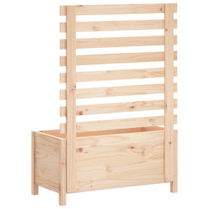 vidaXL Jardinière avec treillis 79x39,5x114 cm en pin massif