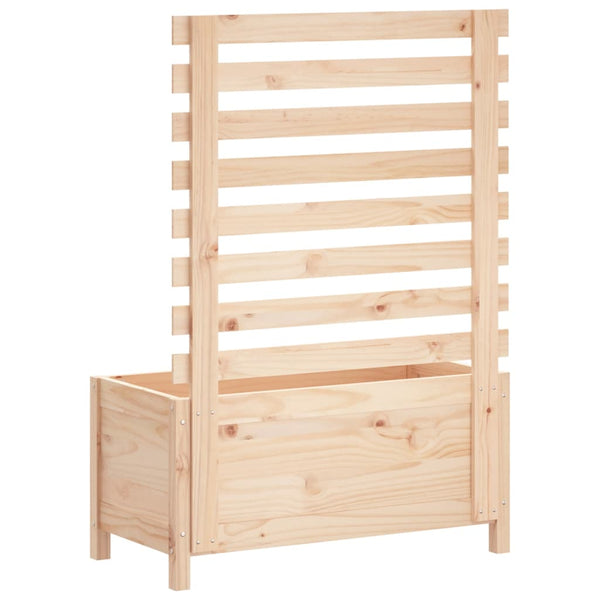 vidaXL Jardinière avec treillis 79x39,5x114 cm en pin massif