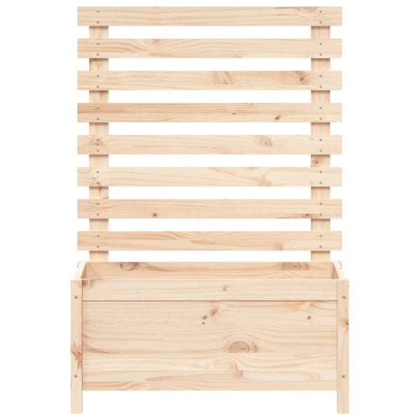 vidaXL Jardinière avec treillis 79x39,5x114 cm en pin massif