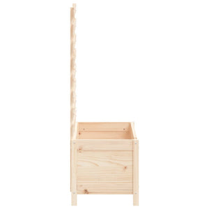 vidaXL Jardinière avec treillis 79x39,5x114 cm en pin massif