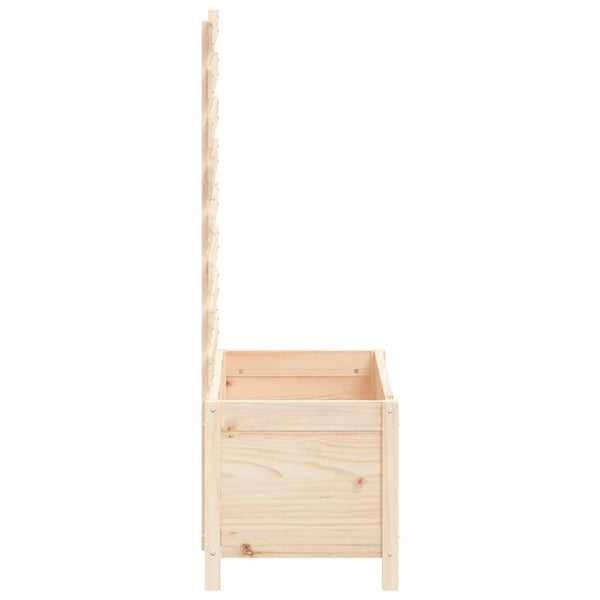 vidaXL Jardinière avec treillis 79x39,5x114 cm en pin massif