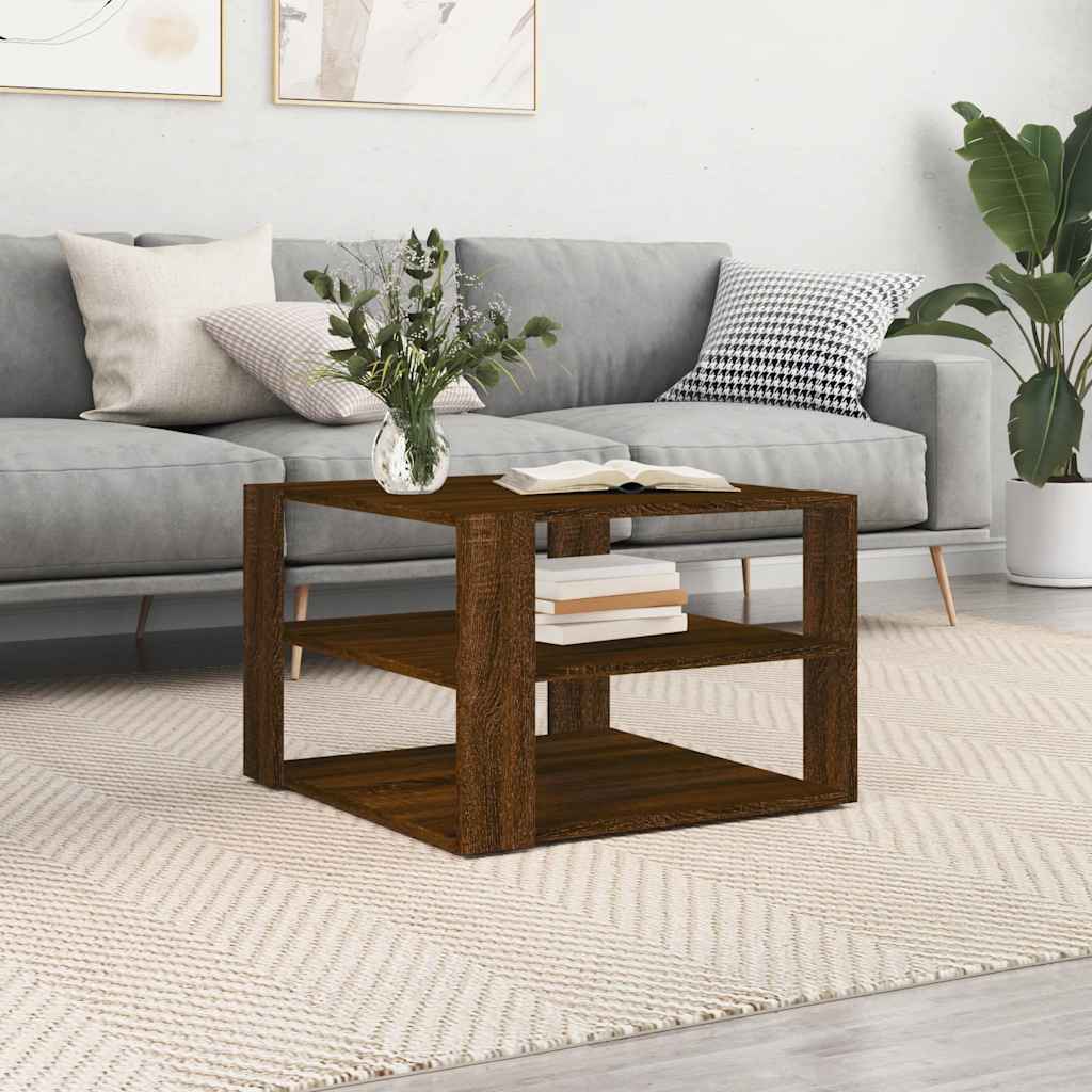 Couchtisch Braun Eichenoptik 58x58 cm