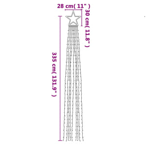 Weihnachtsbaumbeleuchtung - 320 LEDs Kaltweiß 3.75m