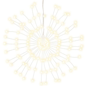 vidaXL Guirlande lumineuse de Noël Feux d'artifice 140 LED Blanc chaud 17 cm