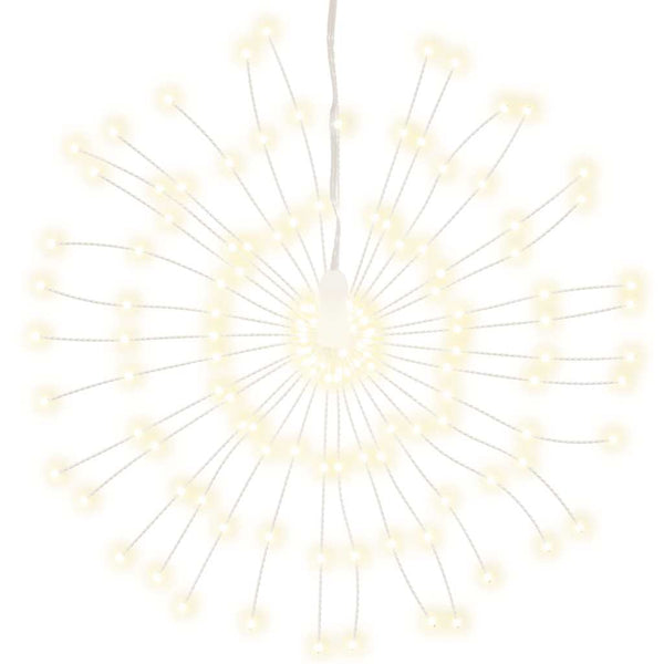 vidaXL Guirlande lumineuse de Noël Feux d'artifice 140 LED Blanc chaud 17 cm