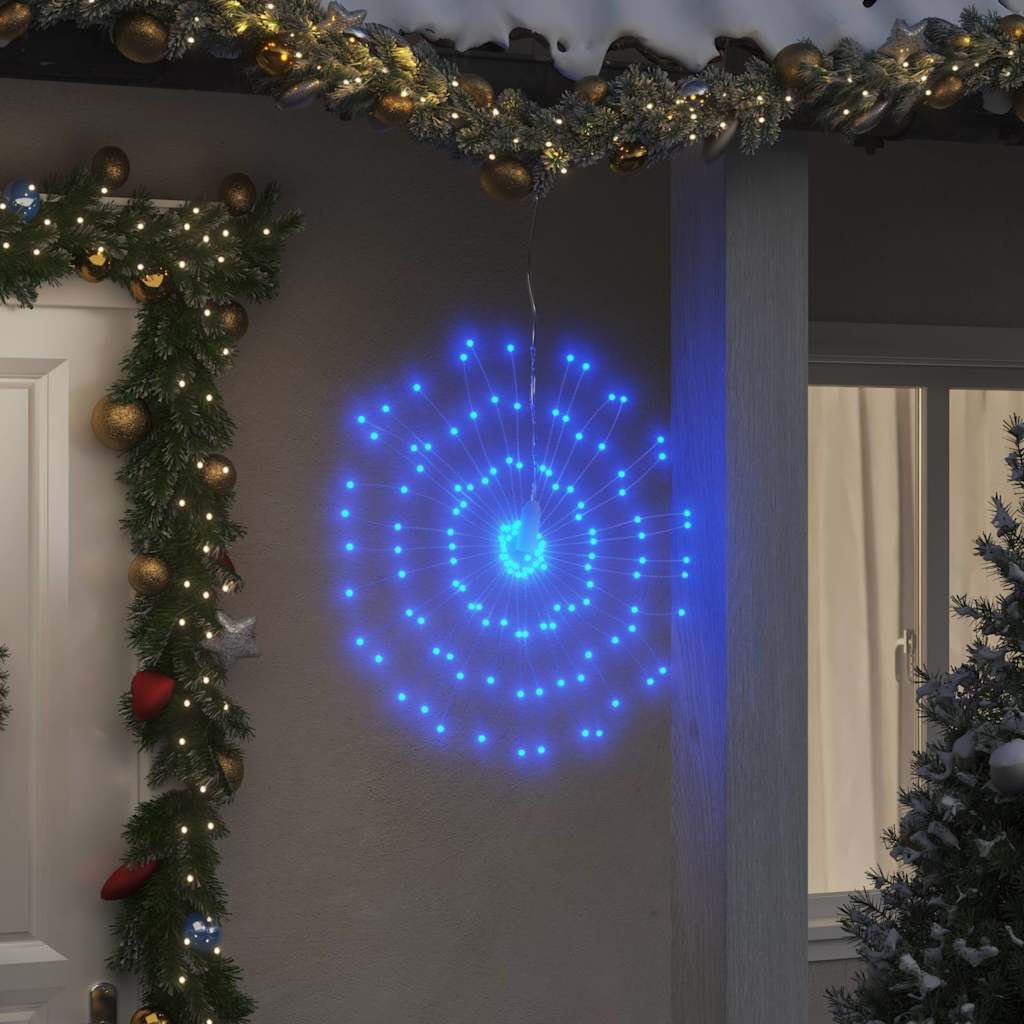 Weihnachtsbeleuchtung Feuerwerk Blau 140 LEDs