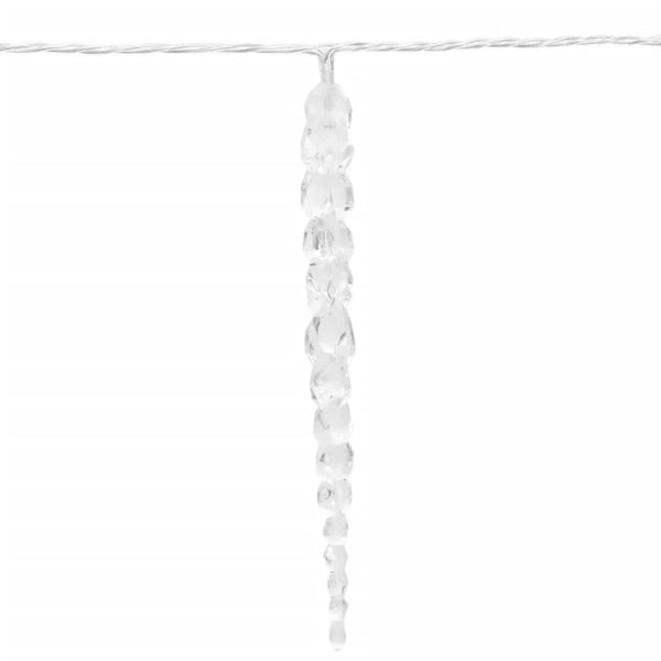 Weihnachts-Eiszapfen-Lichterkette, 100 LEDs, Warmweiß