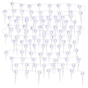 Weihnachts-Eiszapfen Lichterkette 200 LEDs Kaltweiß