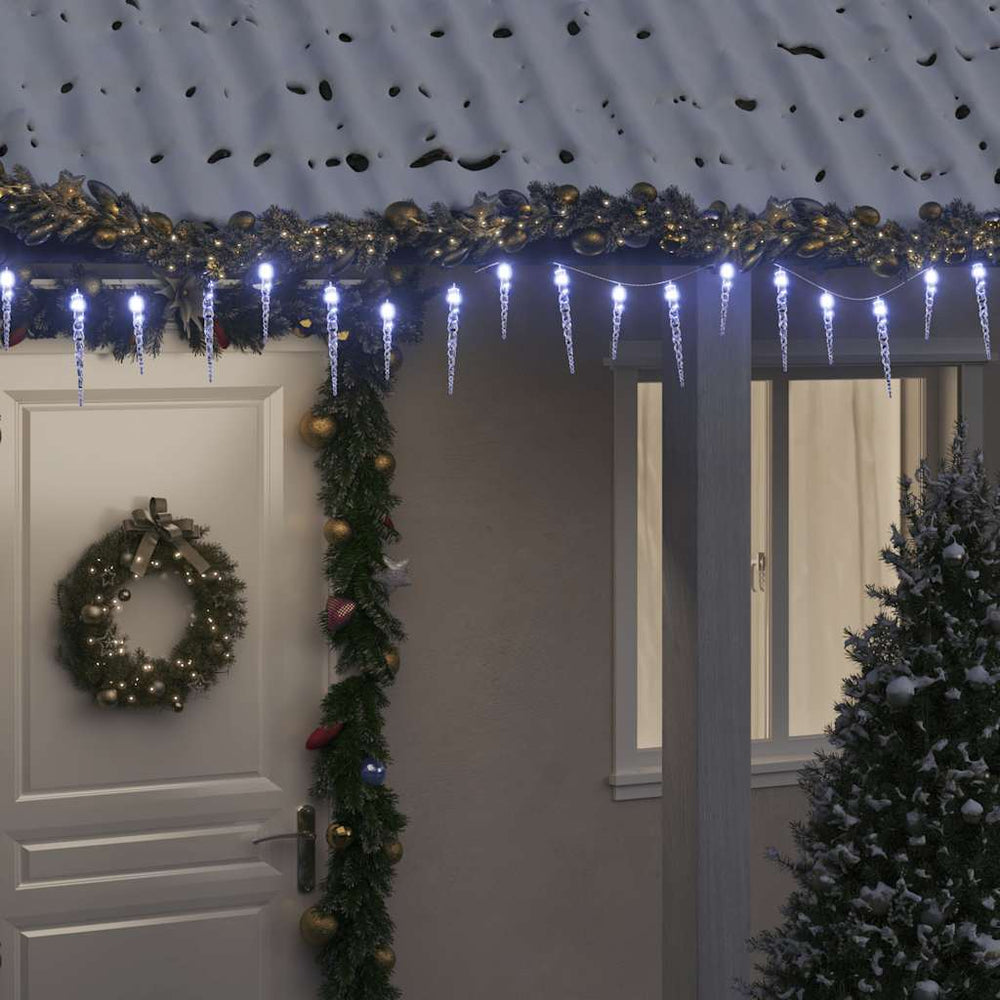 Weihnachts-Eiszapfen Lichterkette 200 LEDs Kaltweiß