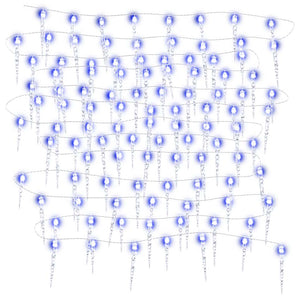 Blaue Eiszapfen-Lichterkette 200 LEDs 20 m