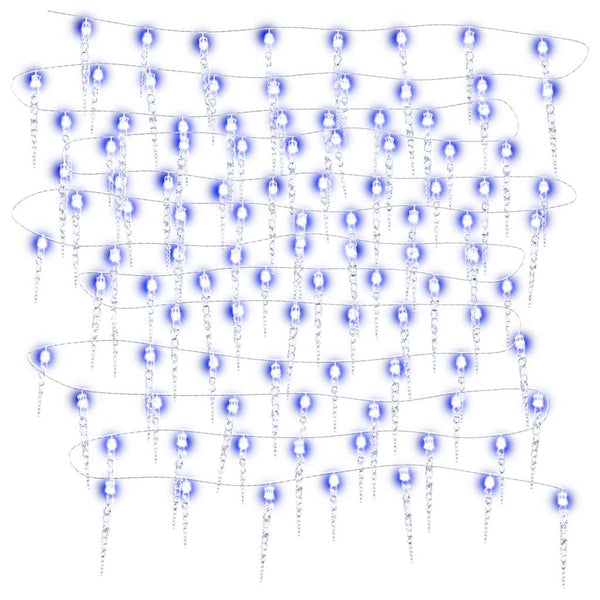 Blaue Eiszapfen-Lichterkette 200 LEDs 20 m