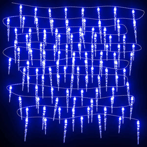 Blaue Eiszapfen-Lichterkette 200 LEDs 20 m