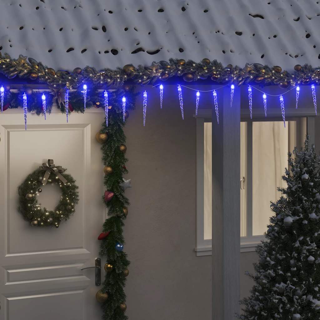 Blaue Eiszapfen-Lichterkette 200 LEDs 20 m