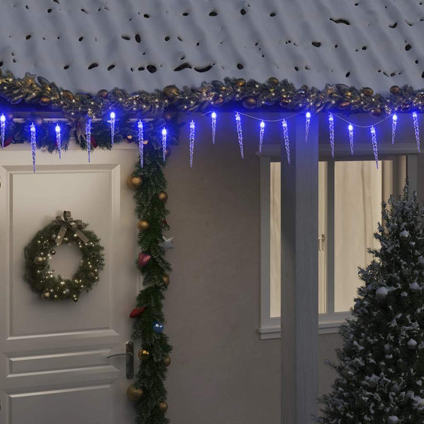 Blaue Eiszapfen-Lichterkette 200 LEDs 20 m