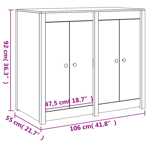 Outdoor Küchenschrank Kiefer Massivholz
