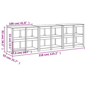 vidaXL Armoires de cuisine d'extérieur MEPPEL 3 pcs Bois de pin massif