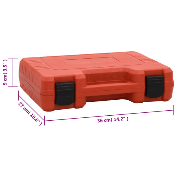 vidaXL Kit testeur de système de refroidissement Rouge 36x27x9 cm