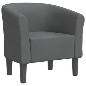 vidaXL Fauteuil club gris foncé en tissu