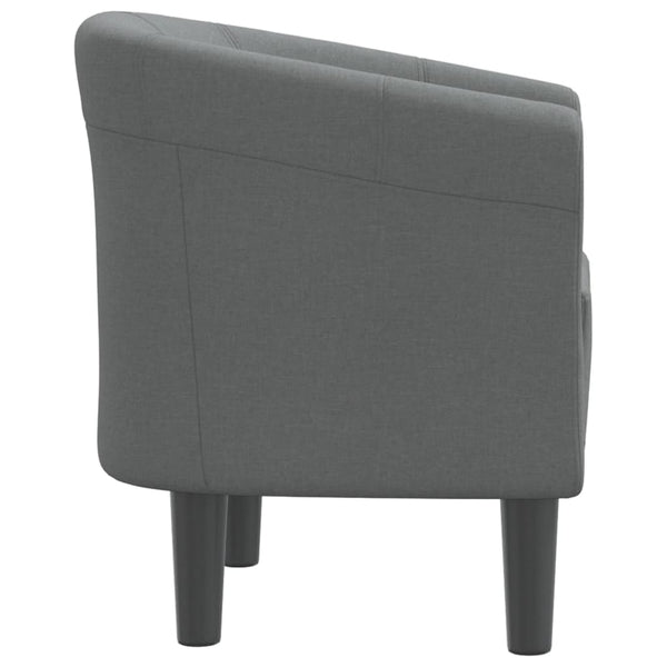 vidaXL Fauteuil club gris foncé en tissu