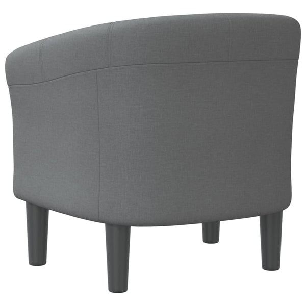 vidaXL Fauteuil club gris foncé en tissu