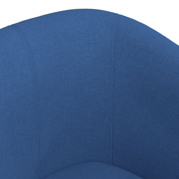 Blauer Stoff Clubsessel