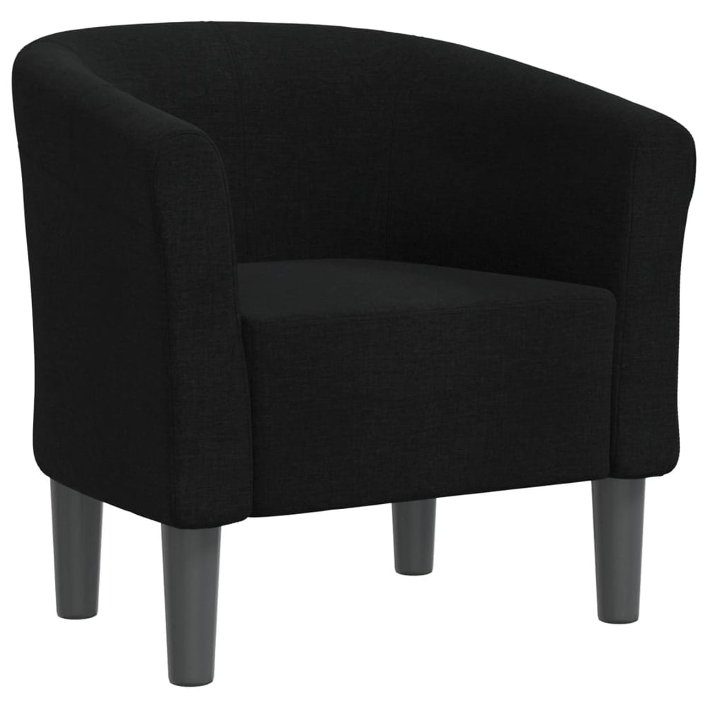 Schwarzer Stoff Clubsessel