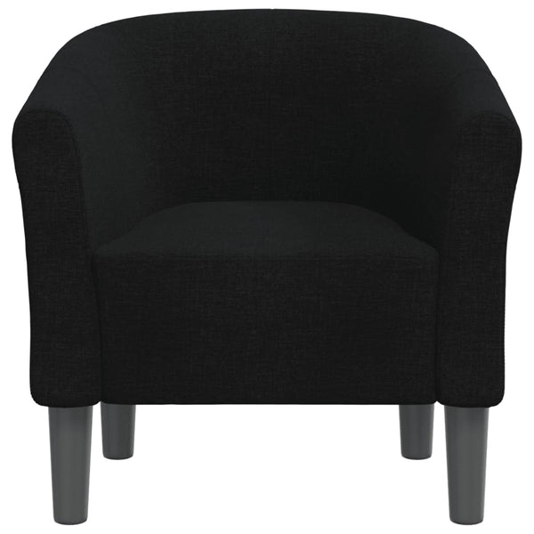 Schwarzer Stoff Clubsessel