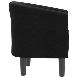 Schwarzer Stoff Clubsessel