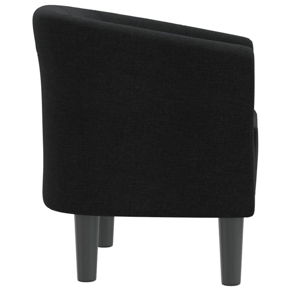 Schwarzer Stoff Clubsessel