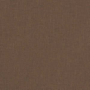 Clubsessel mit Hocker, Braun Stoff